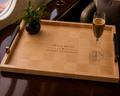 Flight Attendant Branded Serving Tray, End Grain | Maple